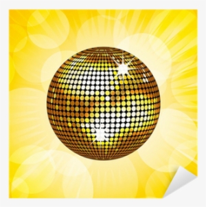 Gold Disco Ball And Lens Flare Background Sticker • - Various Artists / 100 Disco Classics #1313435