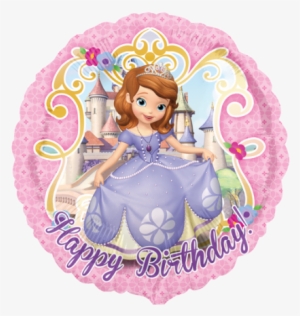 18" Disney Sofia The First Happy Birthday Foil Balloon - Princess Sofia Round #1313662