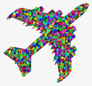 This Free Icons Png Design Of Prismatic Low Poly Airplane #1313749