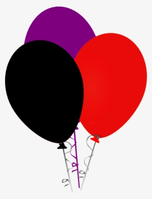 Pink Clipart Black Balloon - Red And Black Balloons Png #1313972