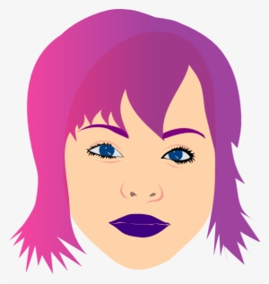 How To Set Use Girl With Purple Hair Clipart #1314580