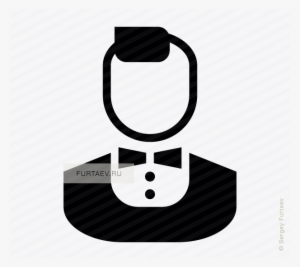 Vector Icon Of Male Person With Bow Tie - Stylish Man Icon #1314638