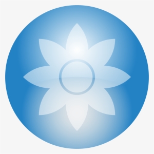 This Free Icons Png Design Of Sky Blue Flower Orb #1317060