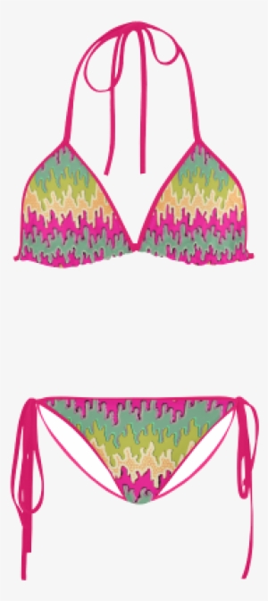Paint Drips Custom Bikini Swimsuit - Chicken Bikini #1317342