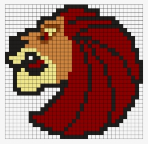 Mufasa Seven Lions Logo Fusebeads Perler Bead Pattern - Perler Bead ...