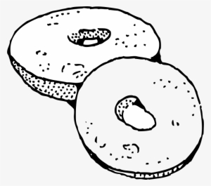 Black And White Bagel Clipart #1318216