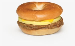 Sausage, Egg & Cheese Bagel - Cheeseburger #1318515