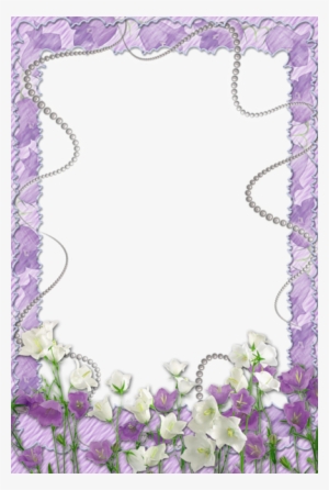 Transparent Purple Frame - Purple Flower Frame Png #1319118