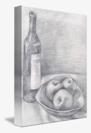 Drawing Bottles Still Life Graphic Black And White - Wine #1320573