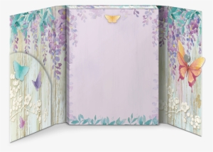 Butterfly Wisteria Portfolio Pocket Note Pad - Handbag #1321172