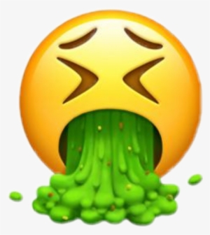 Barf Vomit Puke Sick Emojisick Emoji Barfemoji Emojifac - Vomit Emoji Transparent Background #1321805