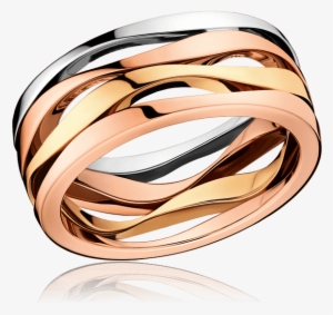 Ring 18k Yellow, White & Red Gold R50bna05001xx - Anillo Omega #1321849