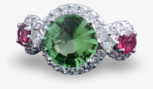 Green & Red Tourmaline Ring, - Green & Red Tourmaline Ring, 4.79 Carats #1321979