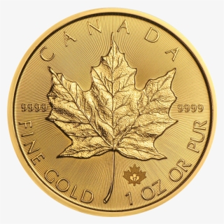 1 Oz 2018 Canadian Maple Leaf - Gold Canadian Maple Leaf Coin Png #1322008