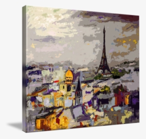 "abstract Paris Memories" By Ginette Callaway, Lovejoy - Gallery-wrapped Canvas Art Print 14 X 11 Entitled Abstract #1322062