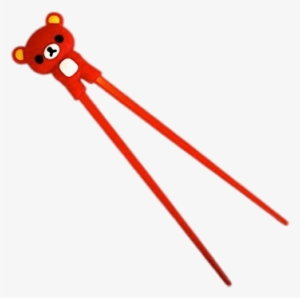 Download - Cute Rilakkuna Bear Plastic Chopsticks With Silicone #1323174