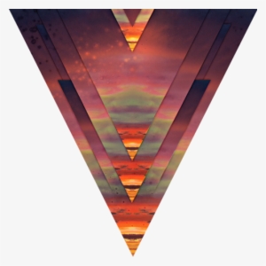 Triangle Landscape Sunset Colorful Triangle Design, - Imagens Psicodélicas Em Png #1323687