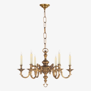 Georgian Small Chandelier In Antique-burnished B - Brass Chandeliers With Shades #1323896