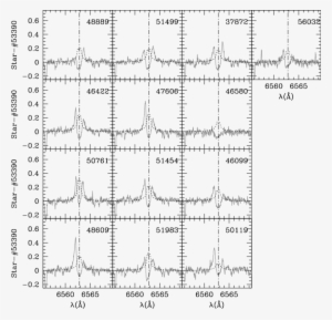 Hα Lines After Subtraction Of The Template Profile - Document #1324323