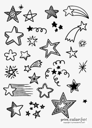 Lots Of Stars - Sketchy Stars Vector - Free Transparent PNG Download ...