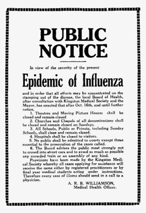 Spanish Flu Notice - Spanish Flu South Africa #1325305