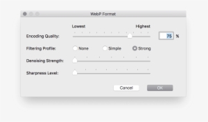 The Webp Lossy Configuration Dialogue - Adobe Photoshop #1325352