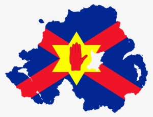 Flag Map Of Northern Ireland - Northern Ireland Map Vector #1326325