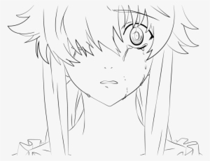 Banner Free Download Yuno Gasai Art Future Sketch Anime - Line Art #1327085