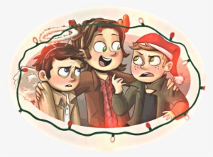 Supernatural Christmas Winchester Sam Dean Castiel - Supernatural #1327145
