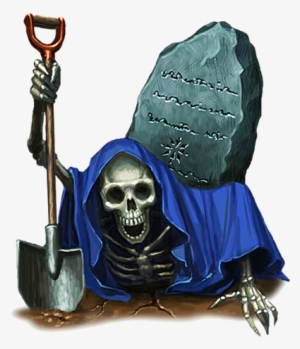 Grave Digger - Transparent Skull Gothic Png #1327616