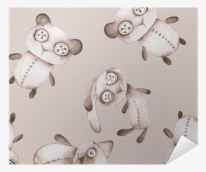 Seamless Pattern With Hand Made Toys - Teddy Bear #1328090