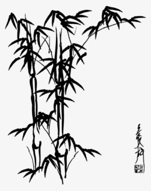 Bamboo Wall Art Decal - Chinese Ink Bamboo #1328805