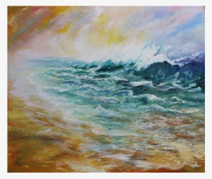 Abstract Oil On Canvas Seascape By South African Artist - Painting #1328848