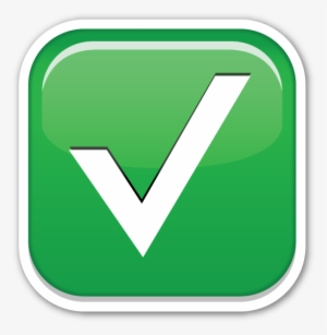 Check Mark Emoji Png - Check Emoji Whatsapp Png #1328880