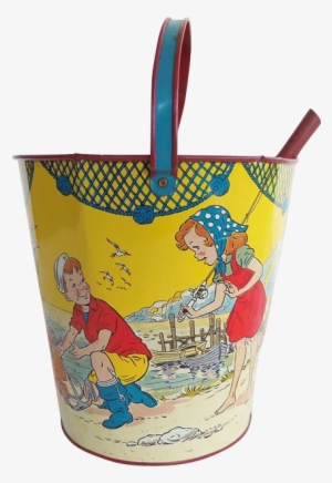 Vintage Ohio Art Beach Sand Pail - Cartoon #1329796