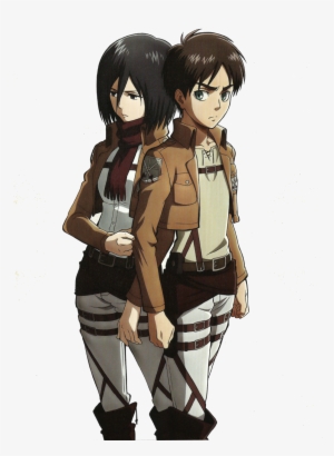Attack On Titan Png Transparent Picture - Eren Mikasa #1330039