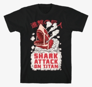 Shark Attack On Titan Mens T-shirt - Bike Lovers T Shirts #1330276