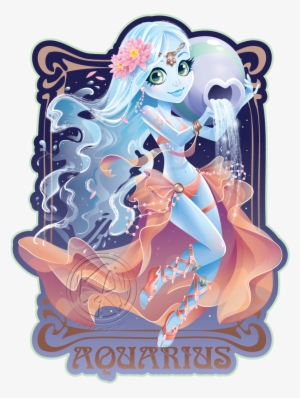 Aquarius By Kelleeart - Kelleeart Zodiac #1330340