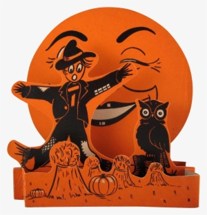 Beistle Halloween 3d Fold Out Scarecrow And Moon Decoration - Halloween #1330390