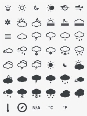 Icons For Web And User Interface Designer - Weather Icon Set Png #1330535