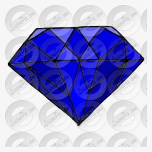 Diamond Clipart Sapphire - Clip Art #1330745