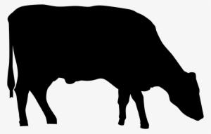 Silhouette, Cow, Animal, Farm, Symbol, Beef, Bull, - Cattle Silhouette Png #1330856