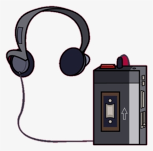 Headphone And Music Player - Headphones Cartoon Png #1331052