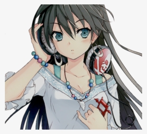 Anime Girl With Headphones Render By Feary Bad Day-d5slag2 - Anime Girl With Headphones #1331199