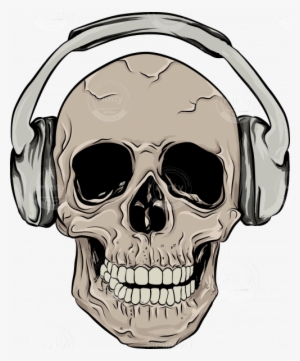 Skull With Headphones - Headphones #1331203