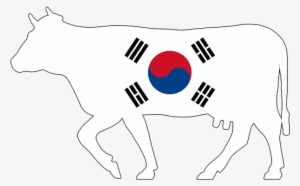 South Korea Cow Icon - South Korea Flag #1331206