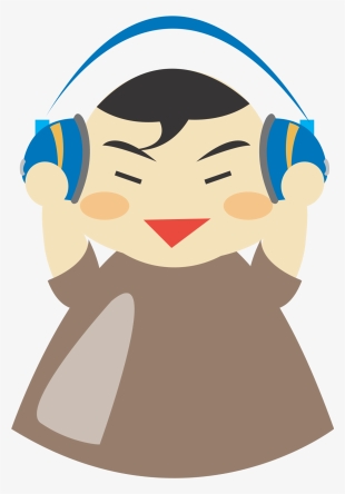 How To Set Use Asian Boy With Headphones Clipart #1331371