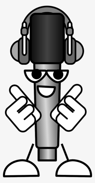 Free Mike The Mic With Headphones Free Cartoon - Funny Mic Png #1331374