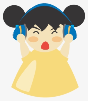 Girl With Headphones Svg Clip Arts 516 X 593 Px #1331497