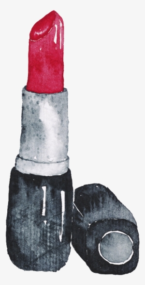 Black Hand Painted Lipstick Fashion Paris Cartoon Transparent #1332510